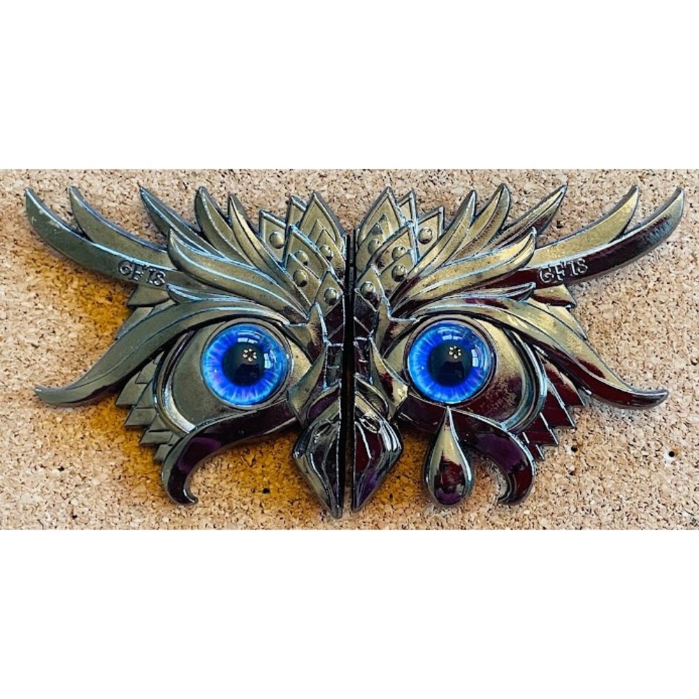 2018 Destination Imagination Owl Eyes Teardrop Metal Pin 2 pc Set Global Finals